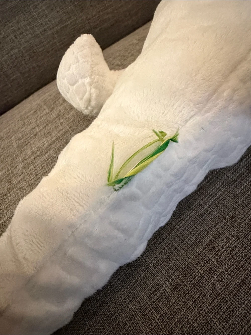 Plush White Alligator Pet Toy - Soft Reptile Plush